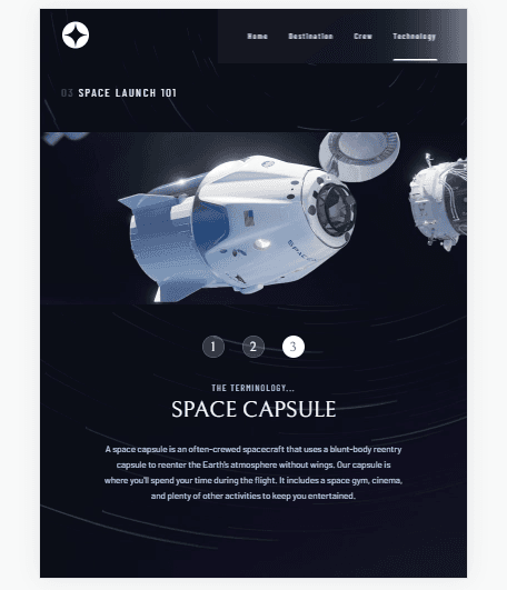 Space Tourism Website